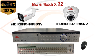 CCTV HD Security Camera System 5-in-1 1080p Standalone 32 Port DVR w/ 1080p HD Coax Cameras